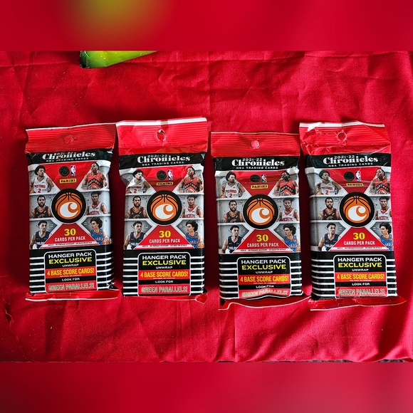 Panini Other - Lot of 4. 2021 Panini Chronicles Basketball 30 Card Hanger Pack-Factory Sealed.